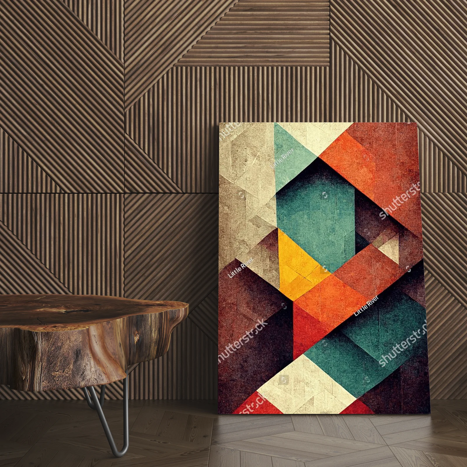 Kolorowe geometrie w nostalgicznych odcieniach