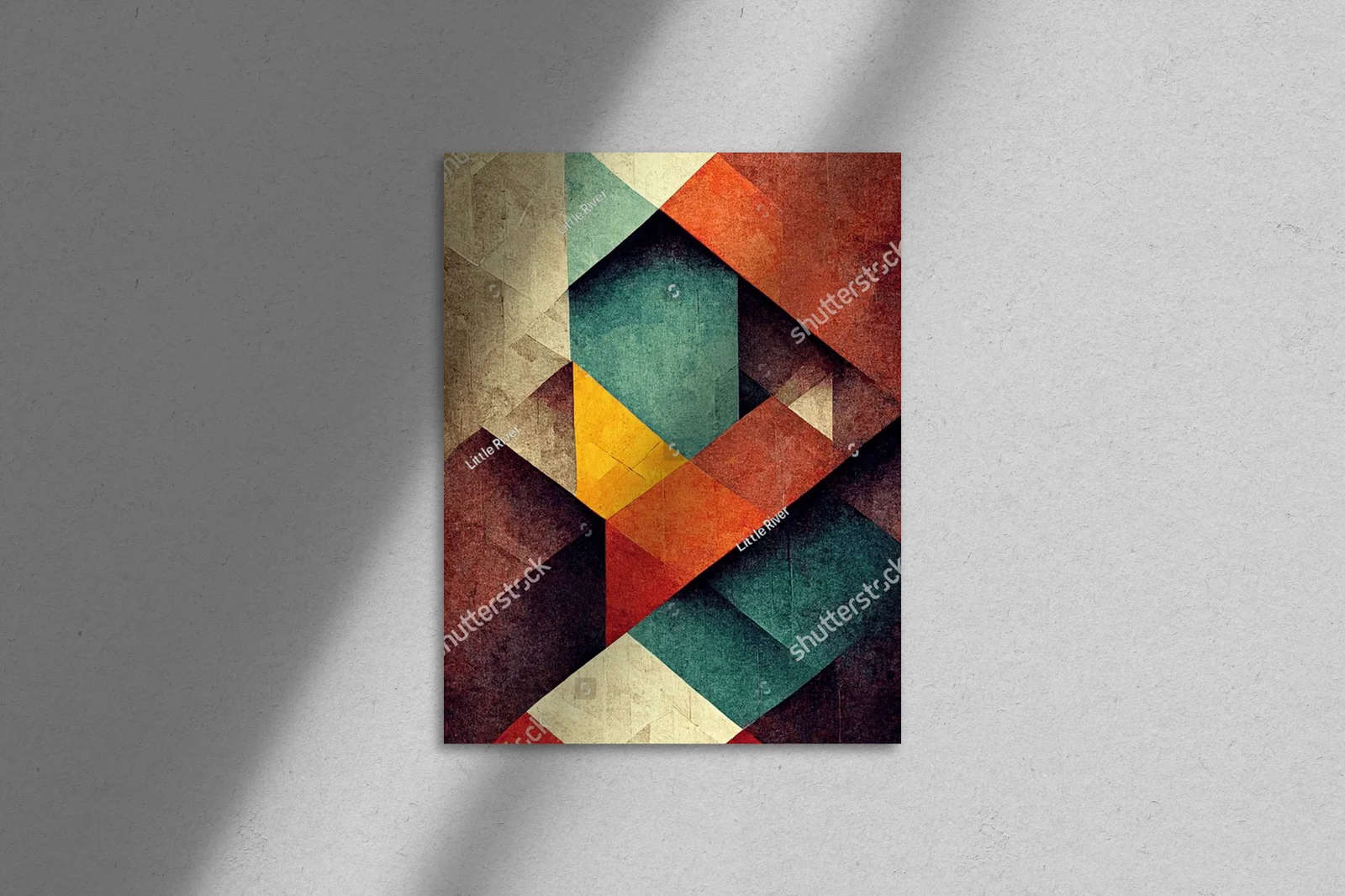 Kolorowe geometrie w nostalgicznych odcieniach