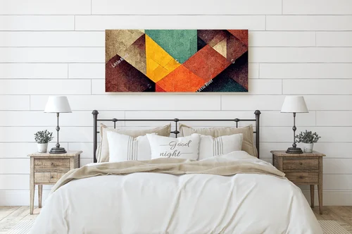 Kolorowe geometrie w nostalgicznych odcieniach