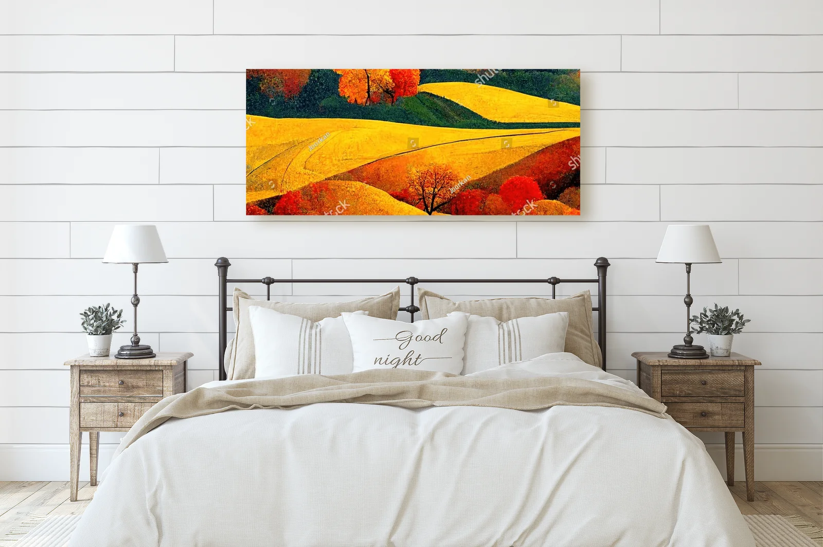 Kolorowe pejzaże jesieni w stylu pop art