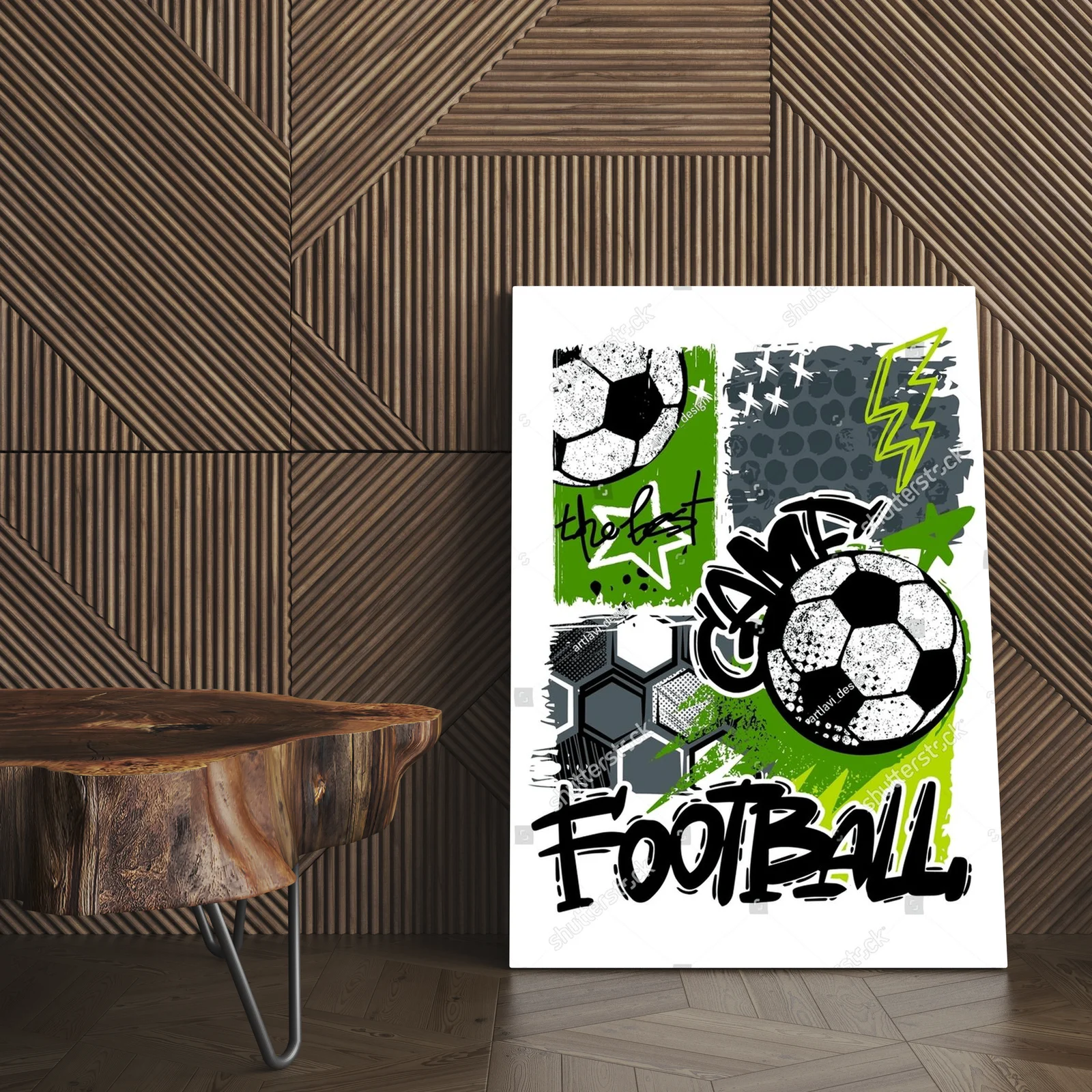 Dynamiczna kompozycja futbolowa w nowoczesnym stylu