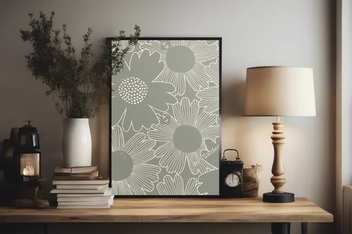 Elegancka kompozycja botaniczna w szaro-zieleni