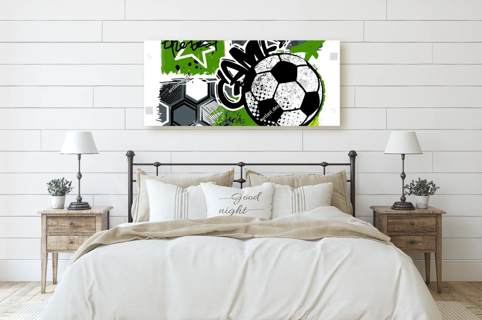 Dynamiczna kompozycja futbolowa w nowoczesnym stylu