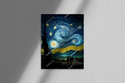 Nocny nieboskłon w stylu Van Gogha