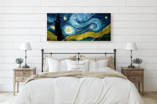Nocny nieboskłon w stylu Van Gogha
