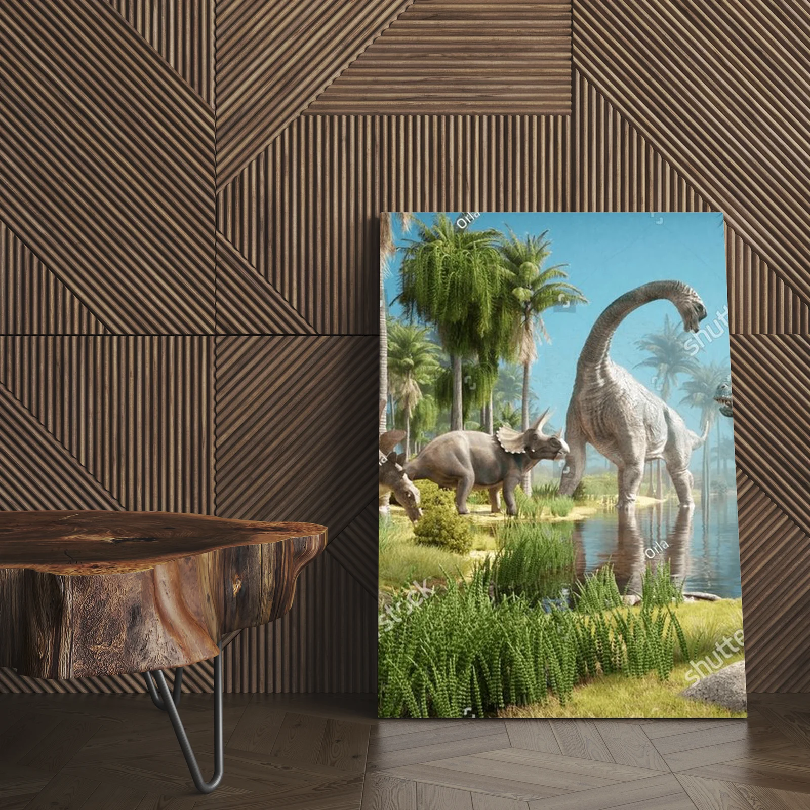 Prehistoryczna dżungla pełna dinozaurów