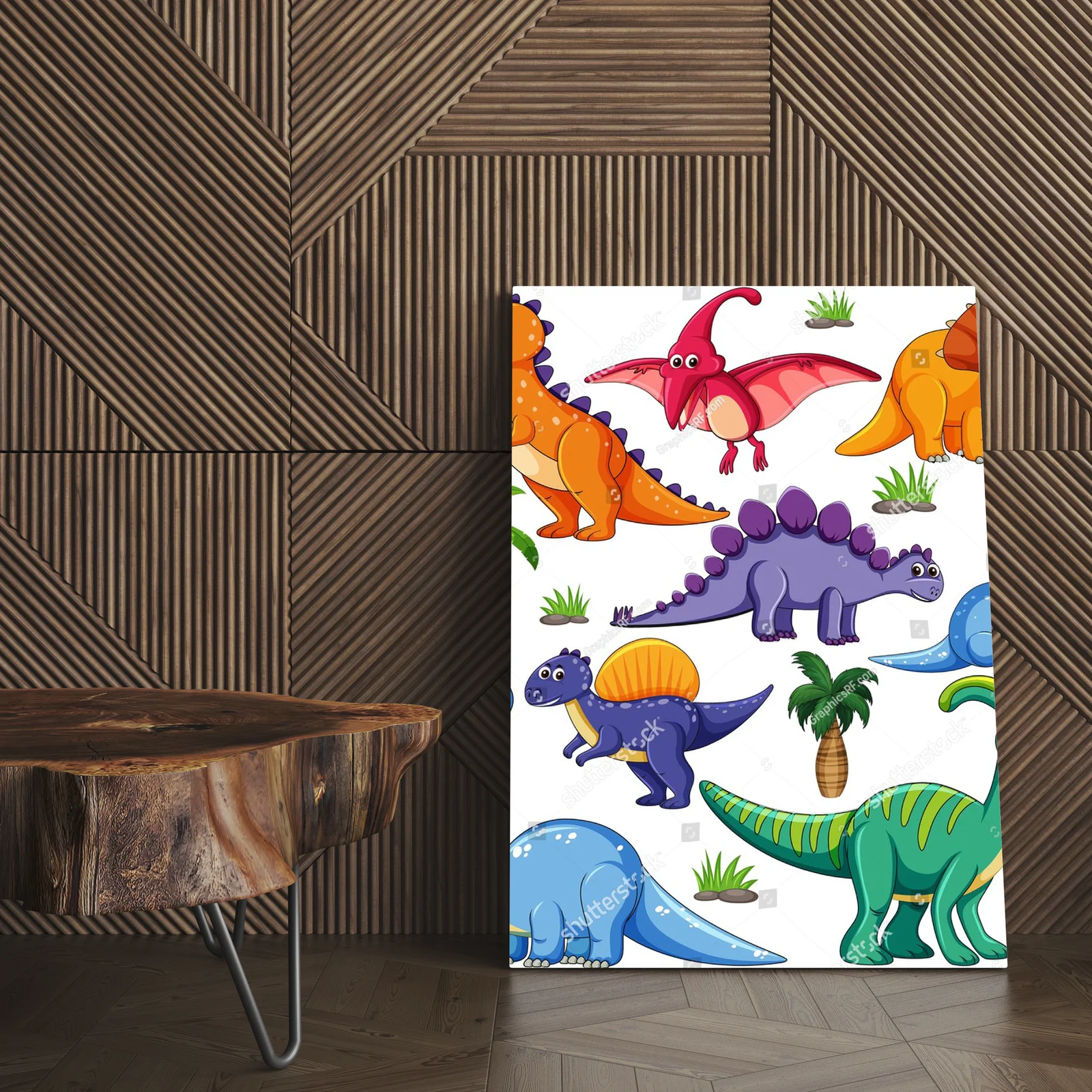 Wesołe dinozaury w komiksowym stylu
