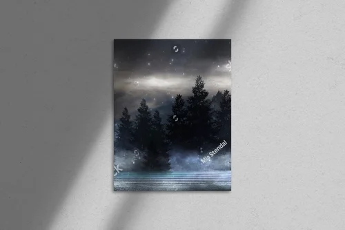 Magia nocnego krajobrazu w leśnym zaciszu