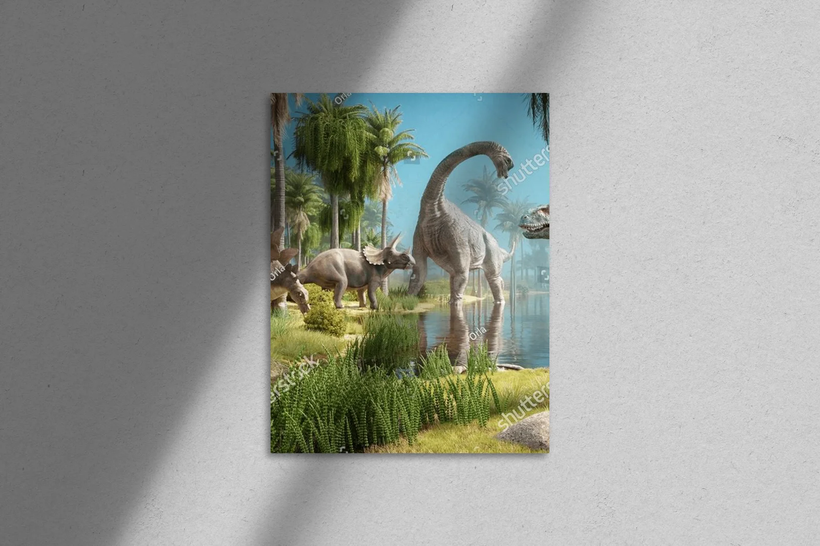 Prehistoryczna dżungla pełna dinozaurów
