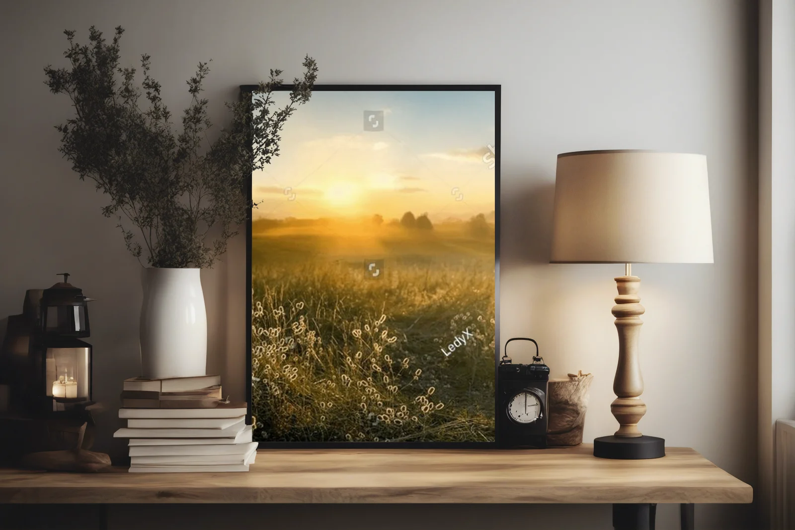 Sielskie pejzaże w złotych tonacjach zachodu