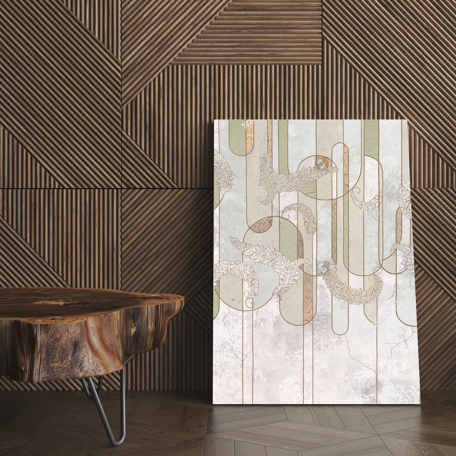 Elegancja geometrycznych kształtów w pastelowej tonacji