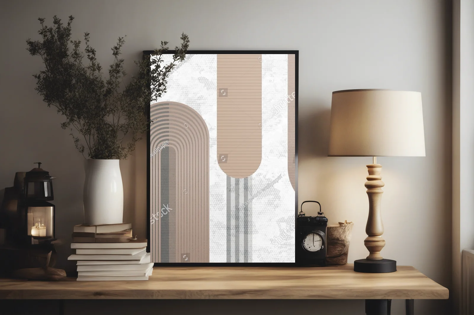 Nowoczesny mural w minimalistycznym stylu
