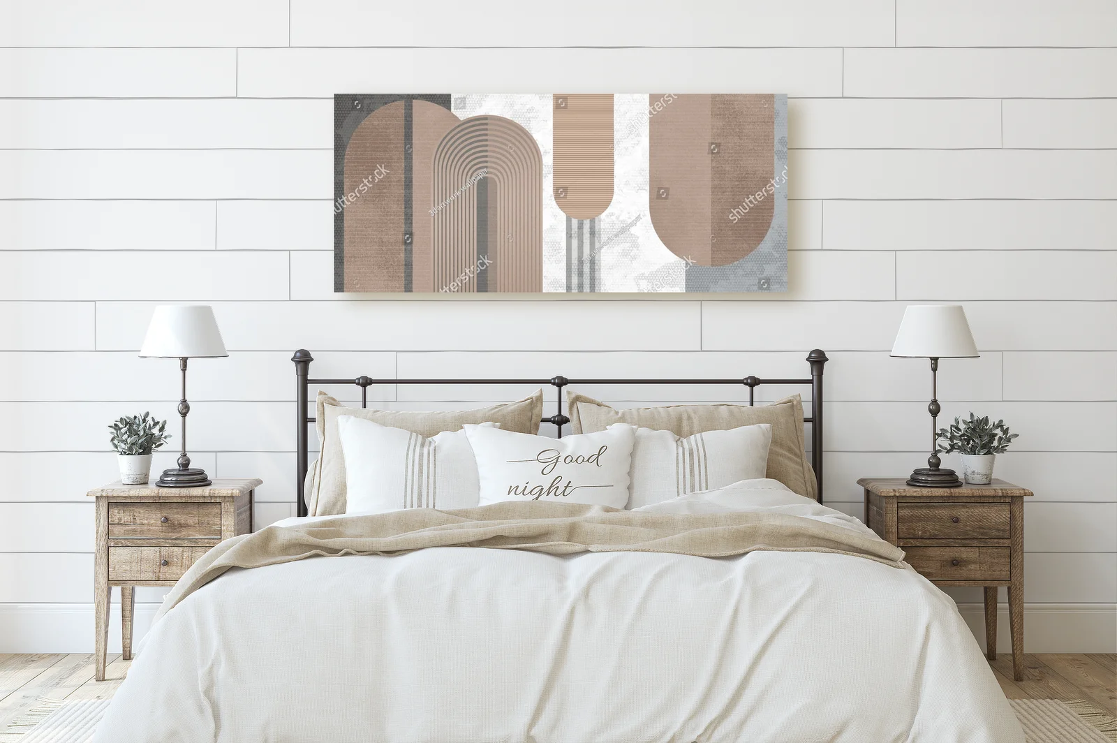 Nowoczesny mural w minimalistycznym stylu