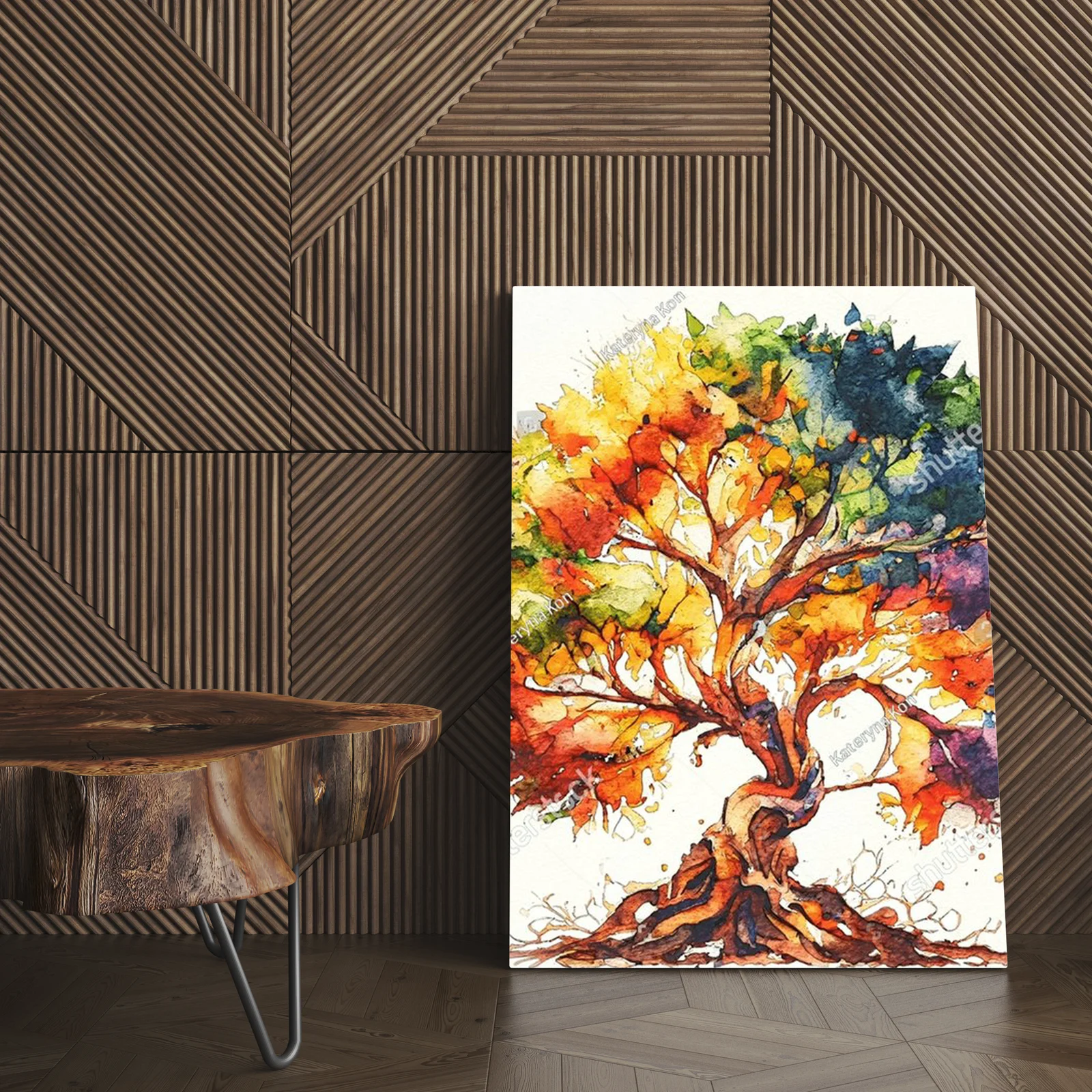 Magiczny projekt drzewa życia w pastelowych odcieniach