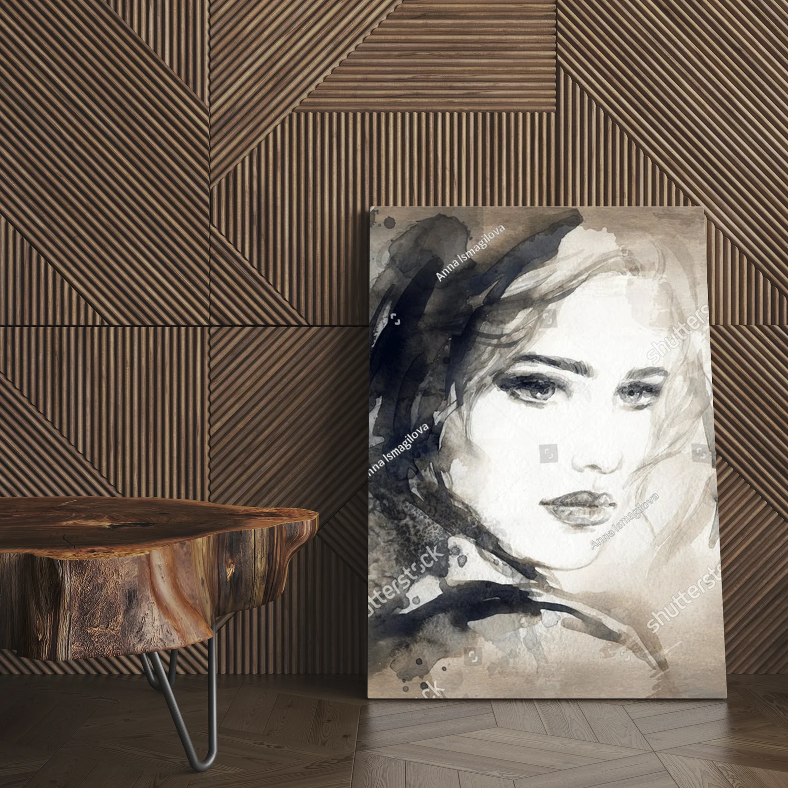 Elegancki portret kobiet w akwarelowych barwach