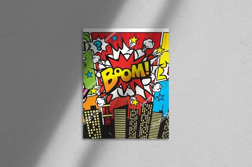 Miejski krajobraz w komiksowym stylu