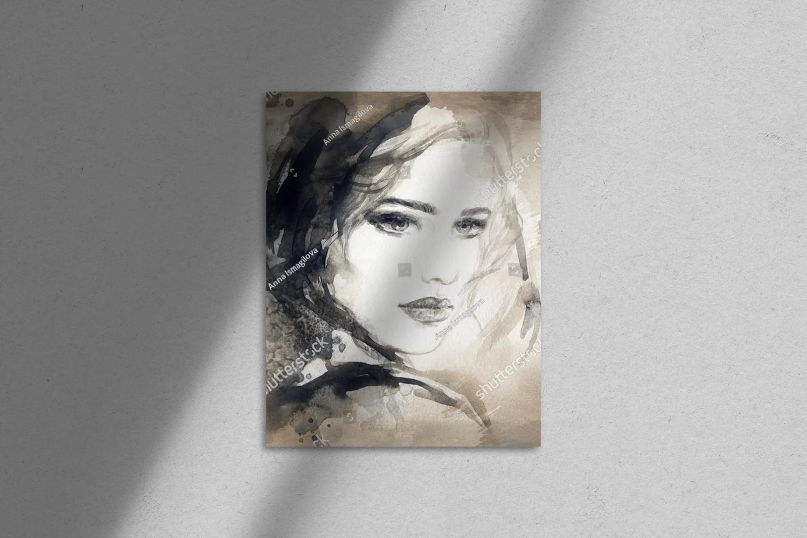 Elegancki portret kobiet w akwarelowych barwach
