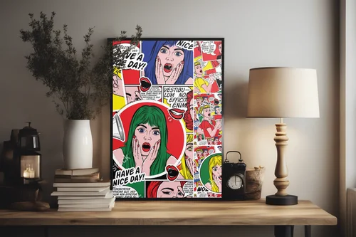Kolorowe retro komiksy pełne życia i emocji