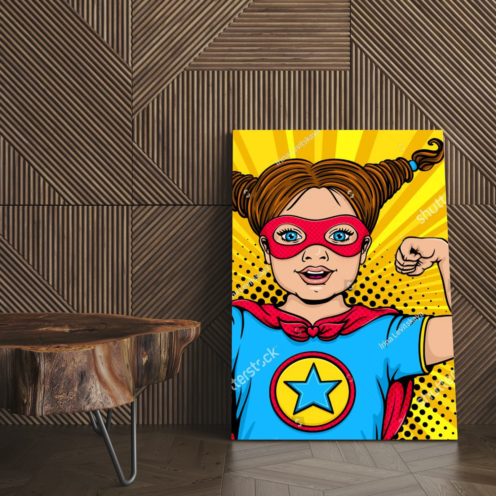 Superbohaterka w retro stylu pełna mocy i radości