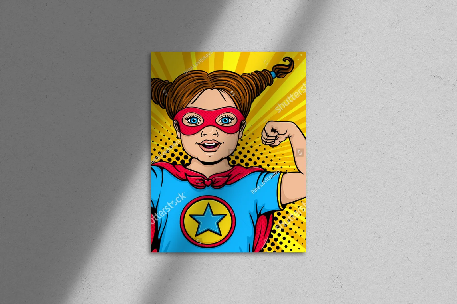 Superbohaterka w retro stylu pełna mocy i radości