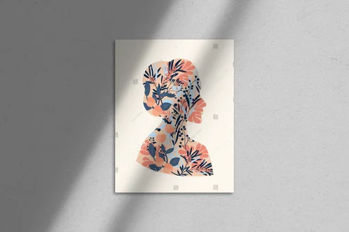 Minimalistyczny portret kobiecy w pastelowej lekkości