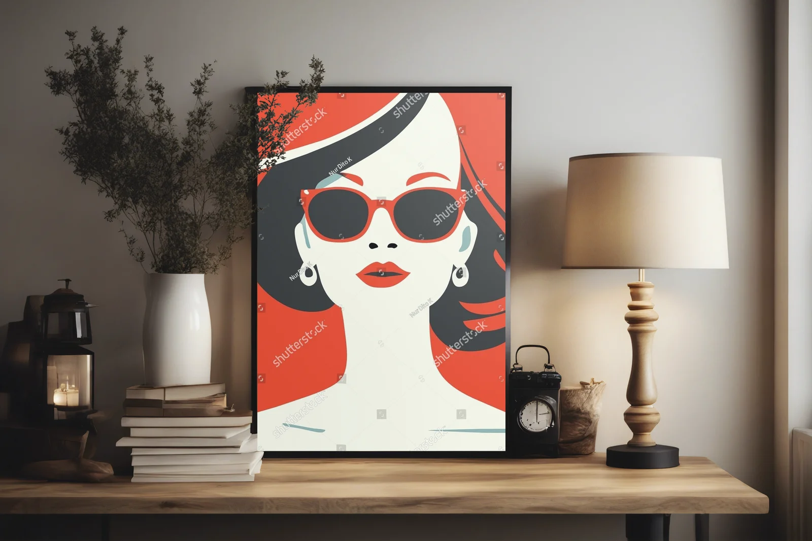 Letnia ilustracja vintage – kobieta w stylu glamour