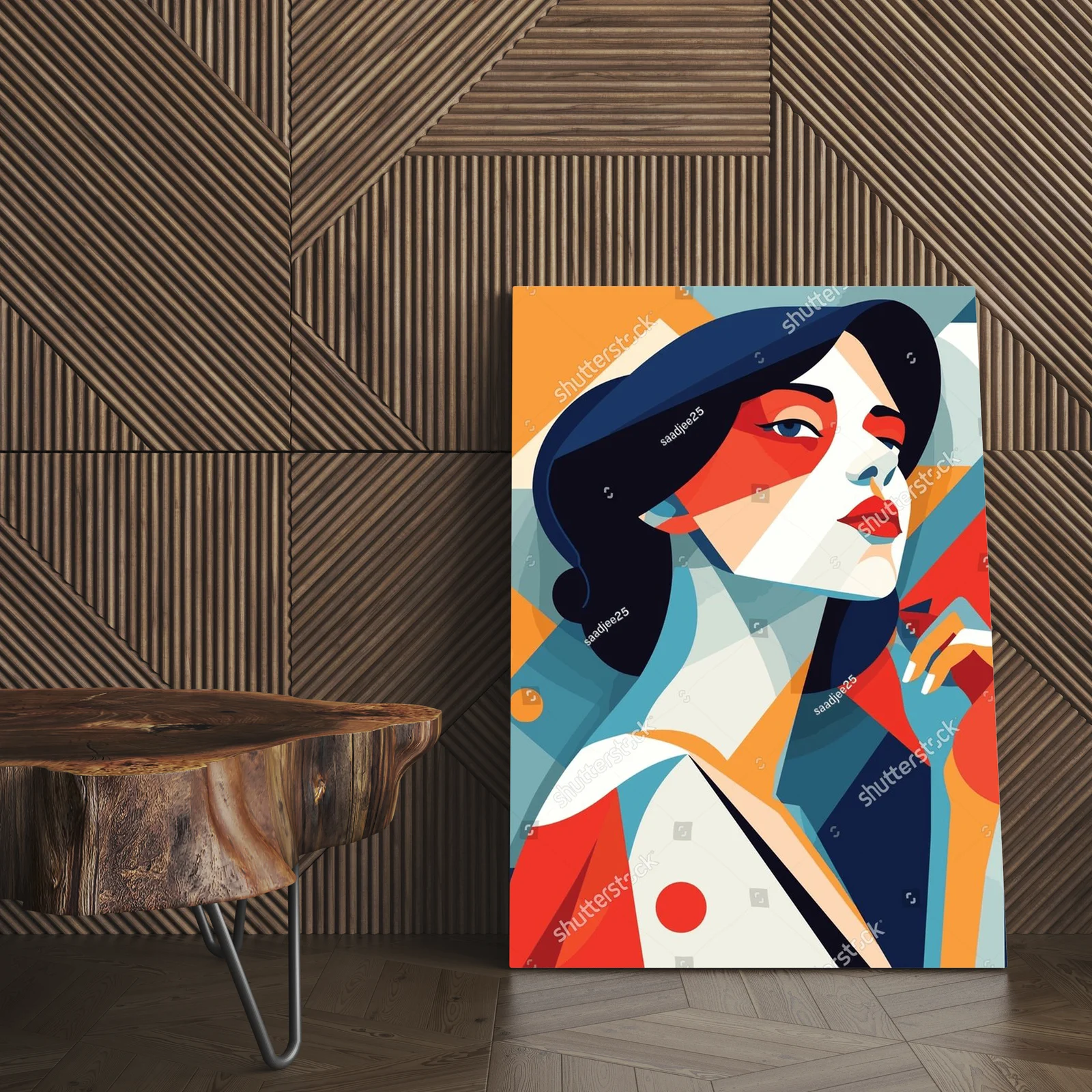 Abstrakcyjna Elegancja: Portret Kobiety
