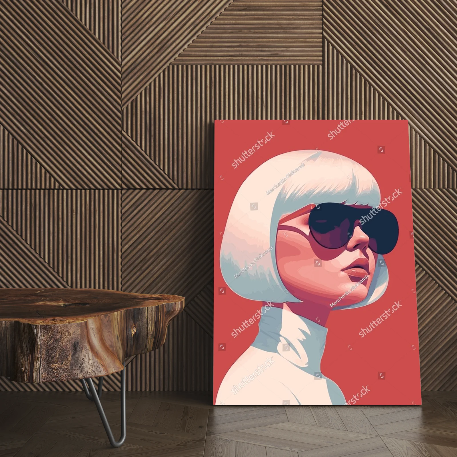 Stylowy portret dziewczyny w retro klimacie