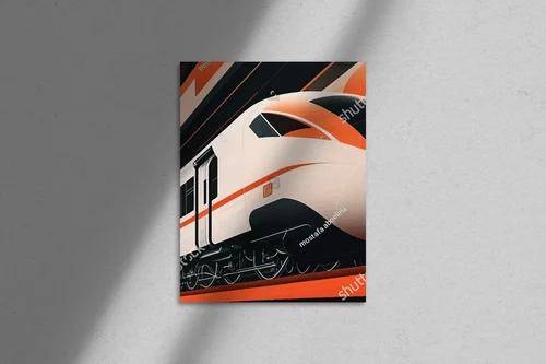 Futurystyczna ilustracja szybkiego pociągu