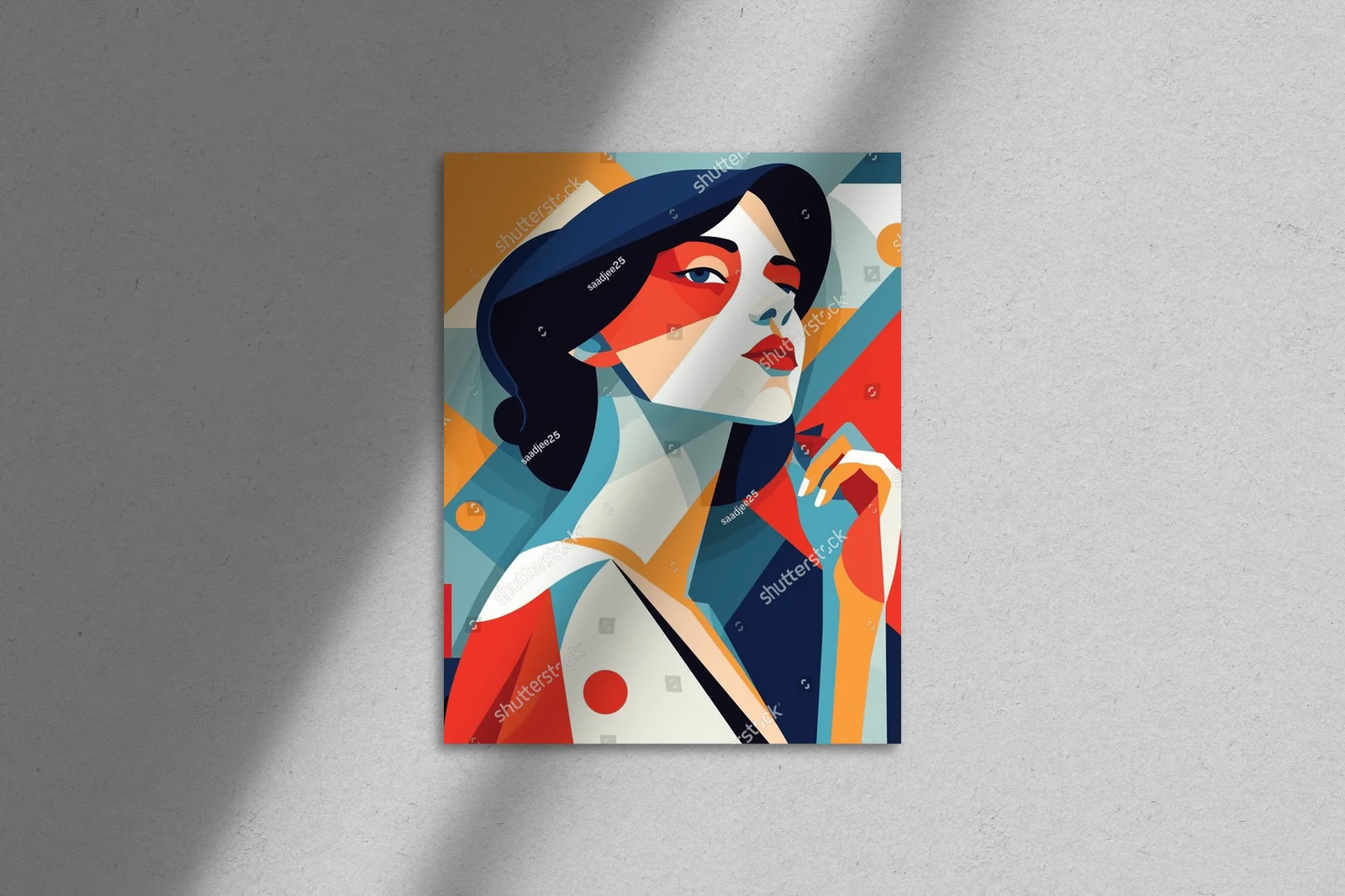 Abstrakcyjna Elegancja: Portret Kobiety