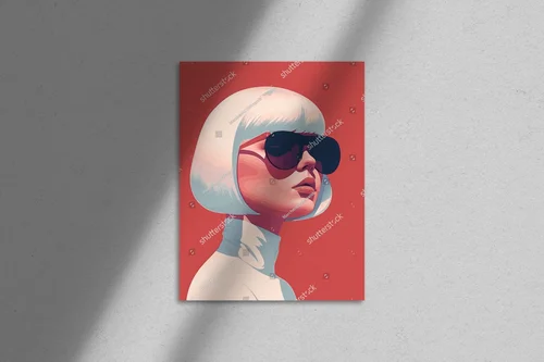 Stylowy portret dziewczyny w retro klimacie