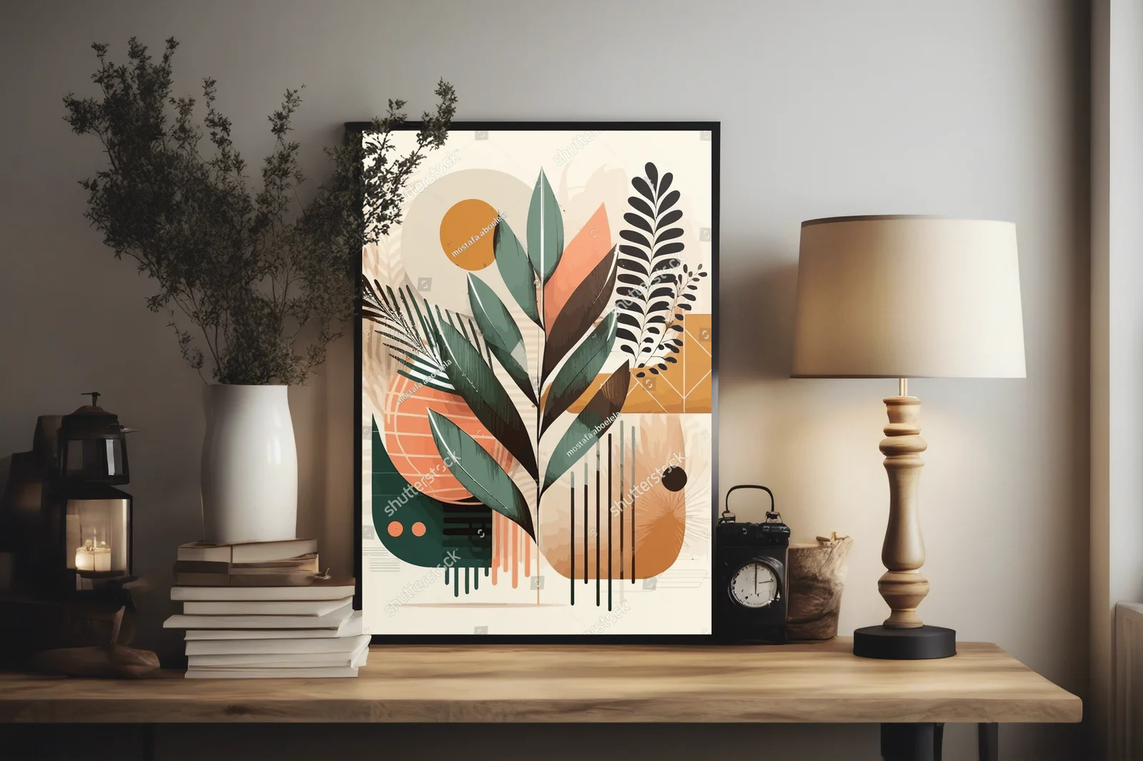 Elegancka kompozycja botaniczna w ciepłych tonacjach