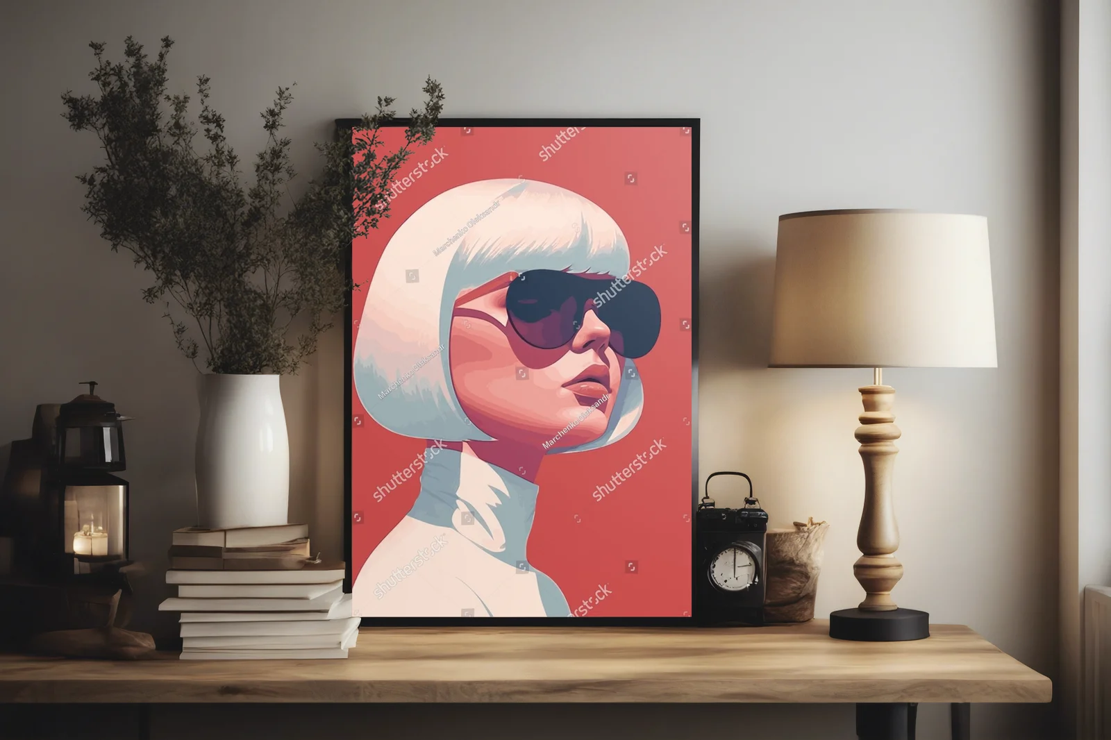 Stylowy portret dziewczyny w retro klimacie