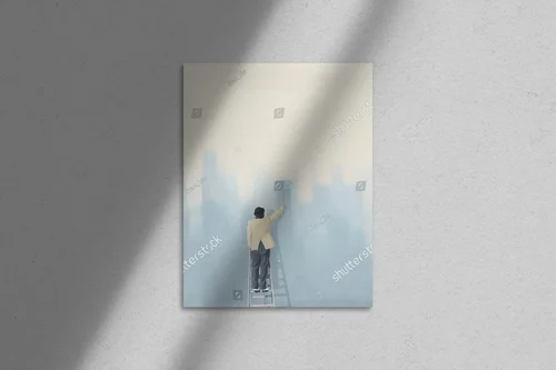 Surrealistyczne odcienie błękitu w nowoczesnej aranżacji