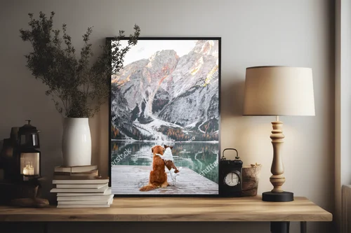 Urokliwe chwile nad jeziorem Braies z czworonogiem