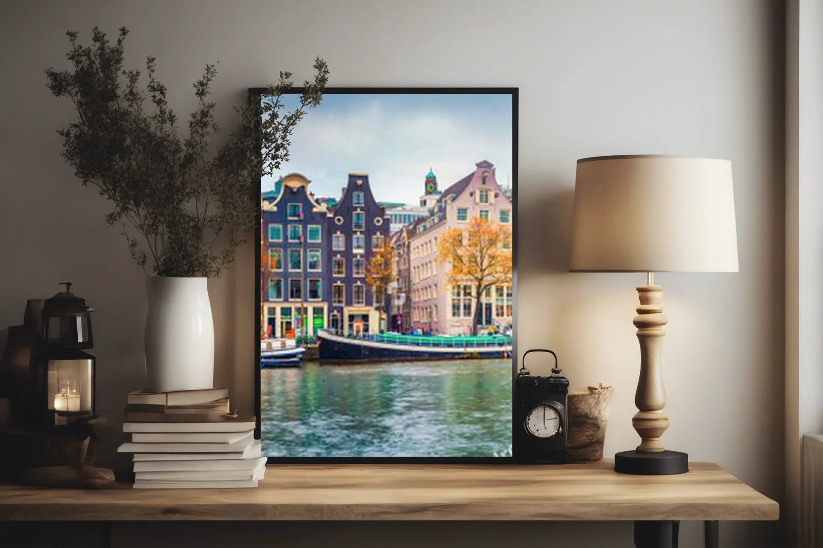Malownicze widoki Amsterdamu w jesiennych kolorach