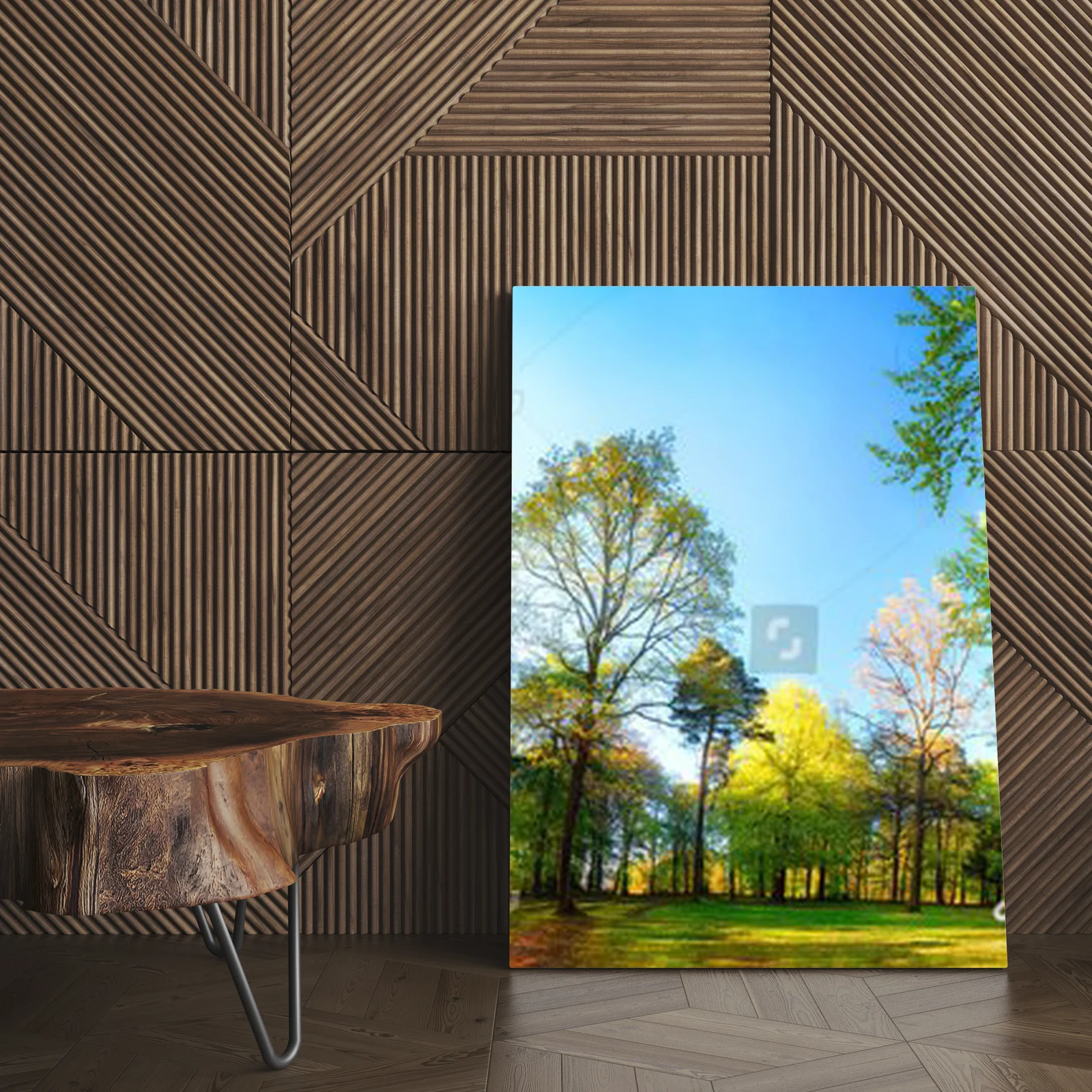 Zachwycająca wiosenna panorama leśnych scenerii