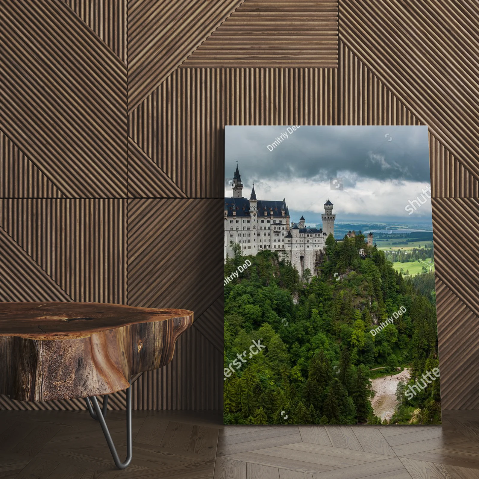 Baśniowy zamek Neuschwanstein w otoczeniu natury