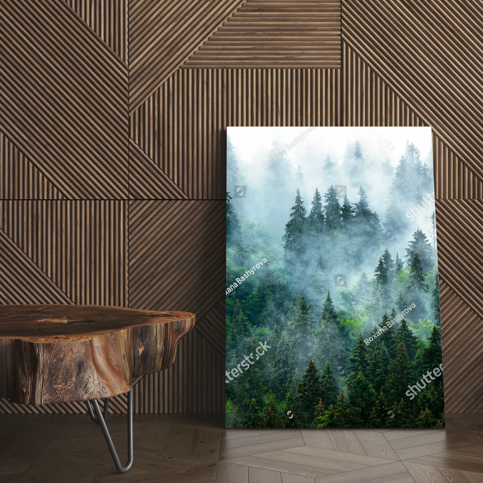 Misty Mountainscape: Zimowy krajobraz marzeń