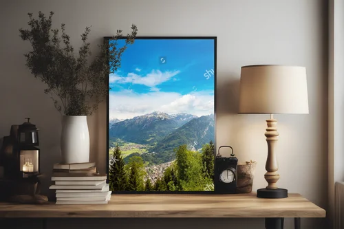 Panoramiczny widok na Interlaken w letnim słońcu
