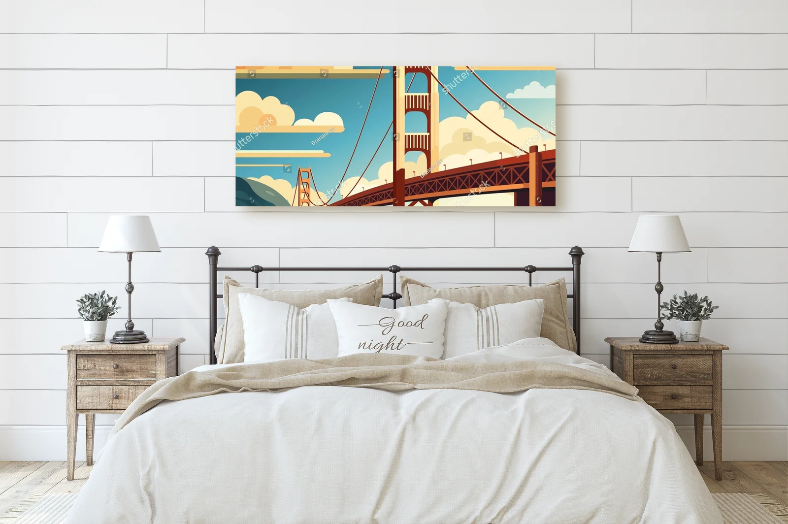 Zachwycająca panorama Golden Gate w Sonnenlicht