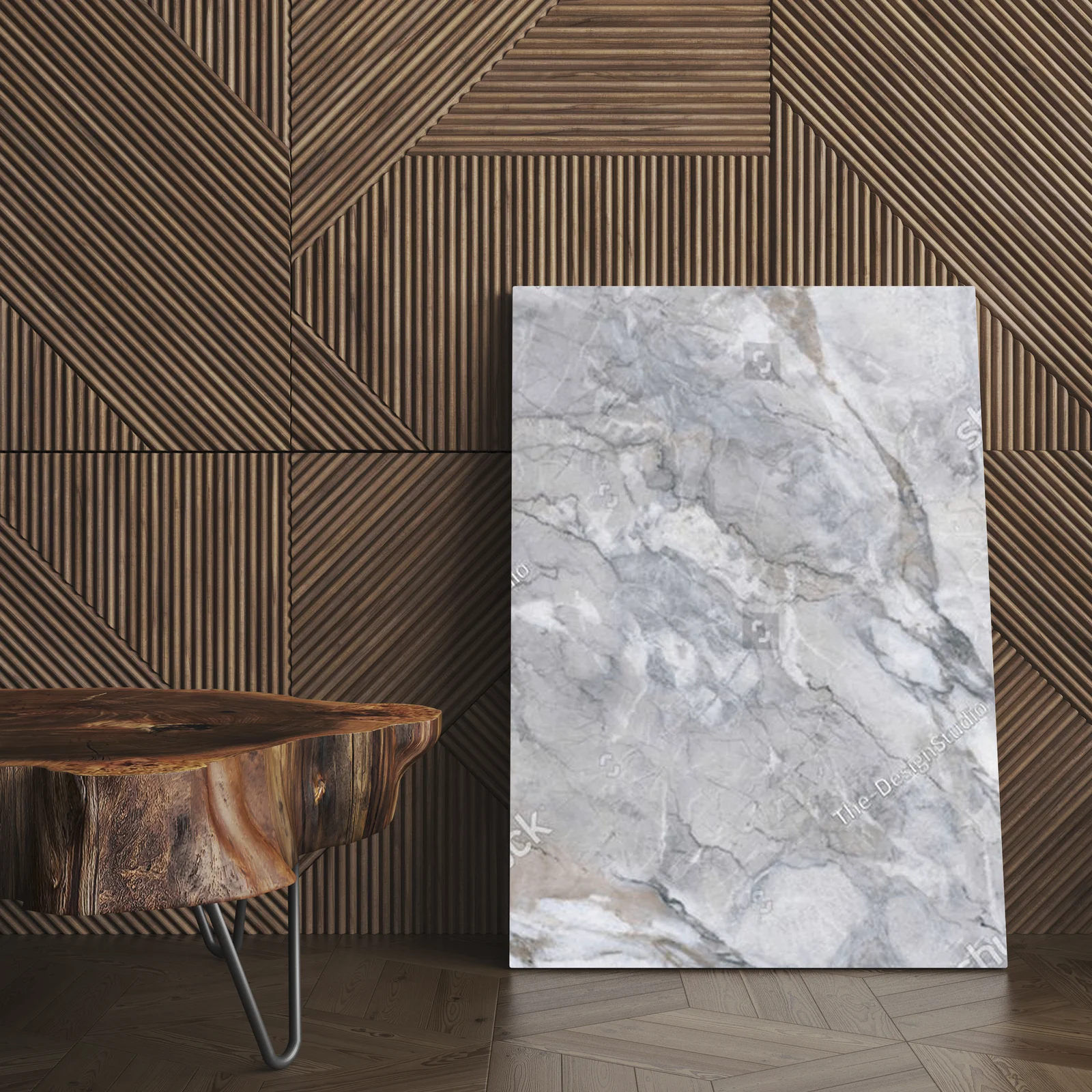 Elegancka kompozycja z naturalnym marmurem