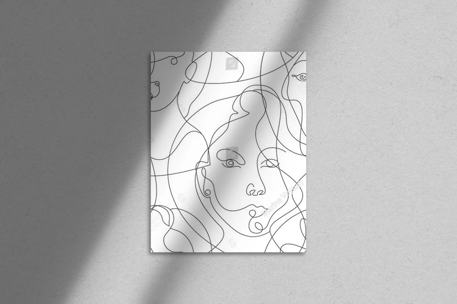 Abstrakcyjny portret w minimalistycznym stylu