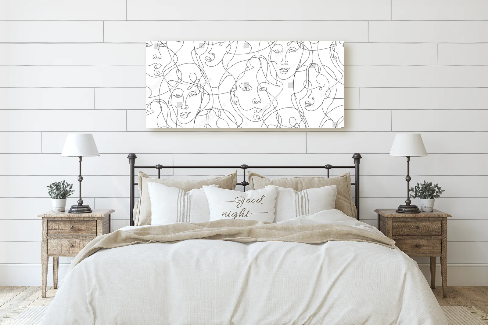 Abstrakcyjny portret w minimalistycznym stylu