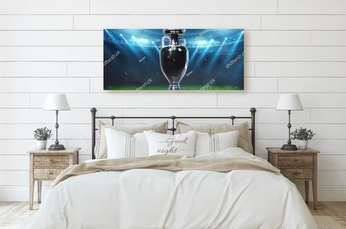 Nocna arena futbolu w pulsujących barwach