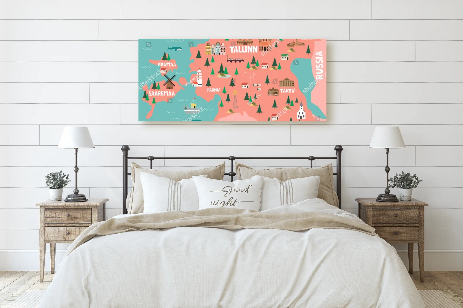 Ilustrowana mapa Estonii – przygoda w pastelowych barwach