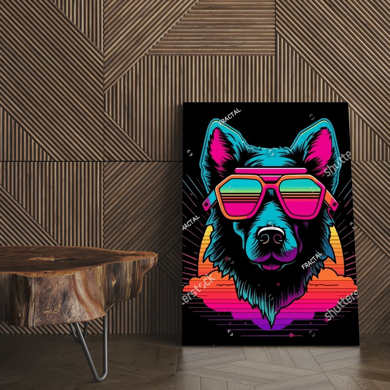 Neonowe Psy: Elegancja lat 80. w Nowoczesnym Stylu
