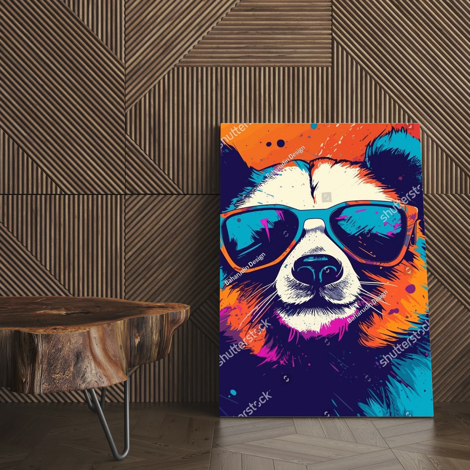 Stylowa panda w modnych okularach przeciwsłonecznych
