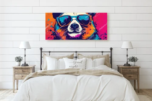 Stylowa panda w modnych okularach przeciwsłonecznych