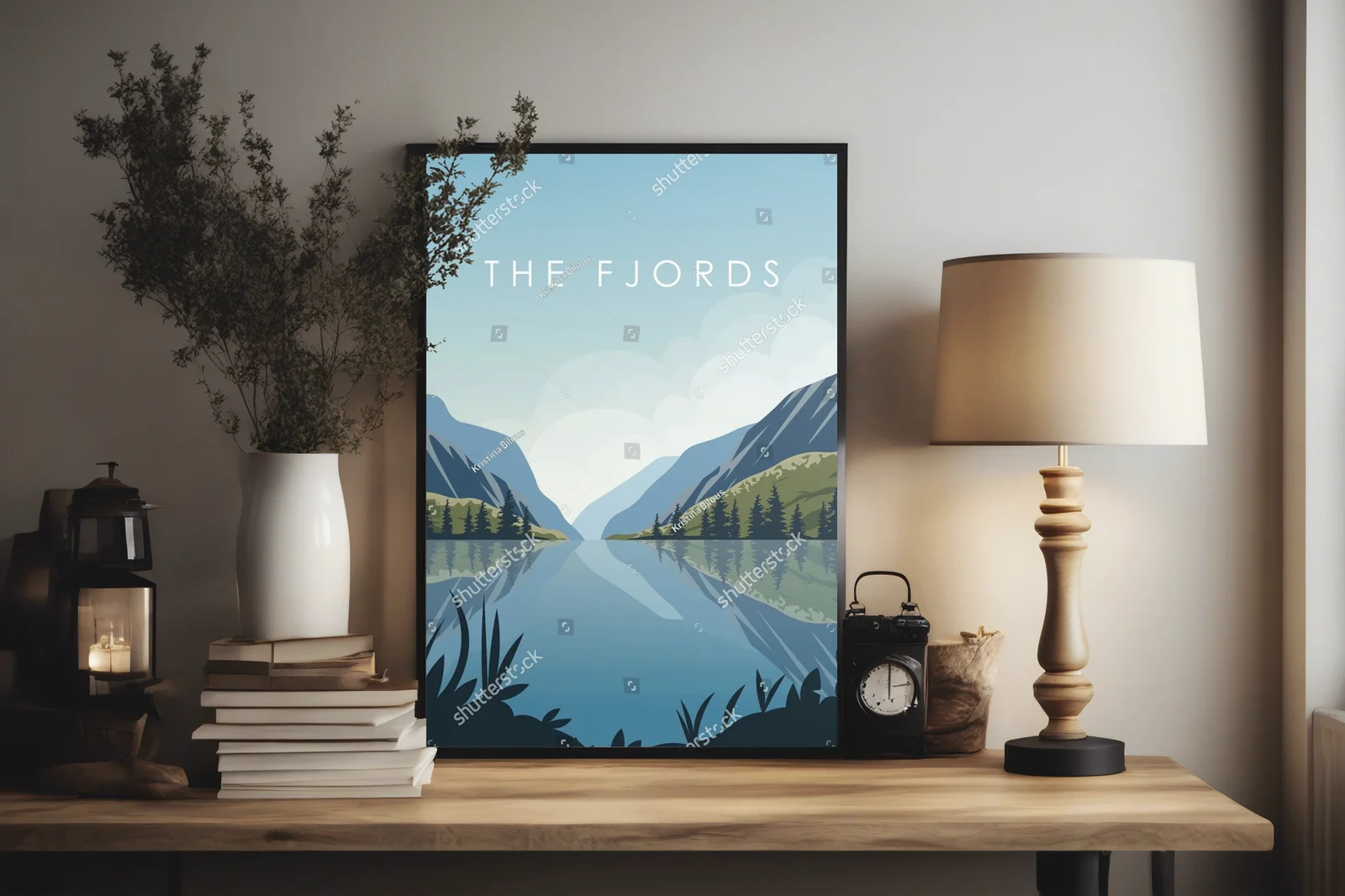 Fjordowy krajobraz Norwegii w harmonijnych odcieniach